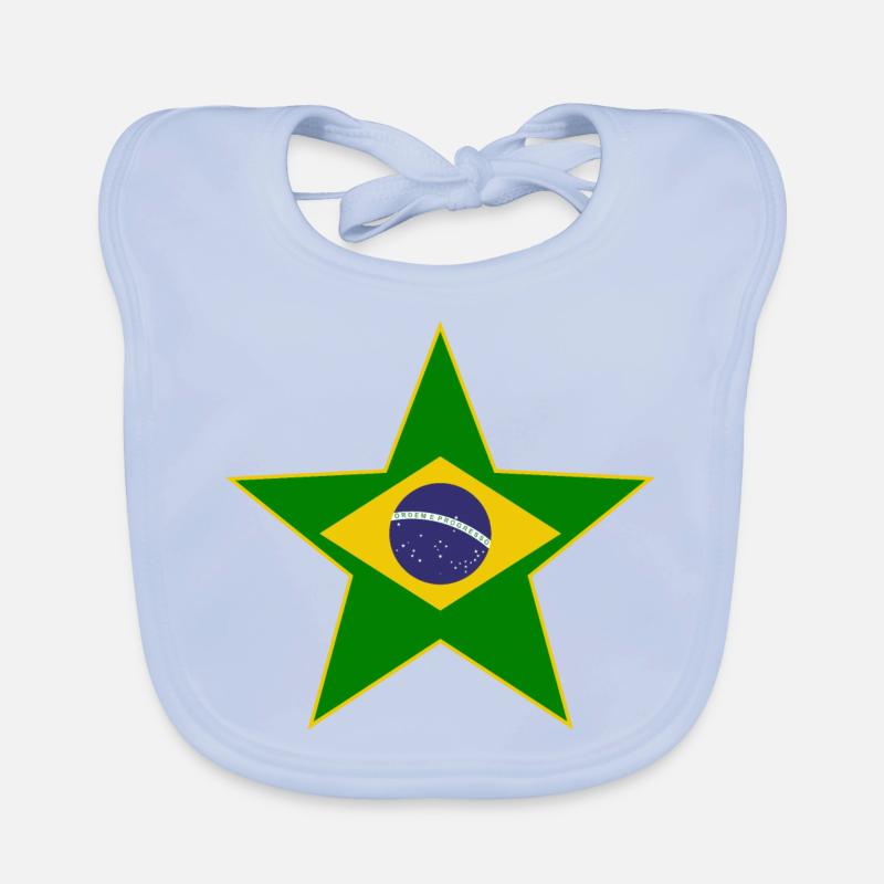 Étoile du drapeau du Brésil Bavoir bio Bébé