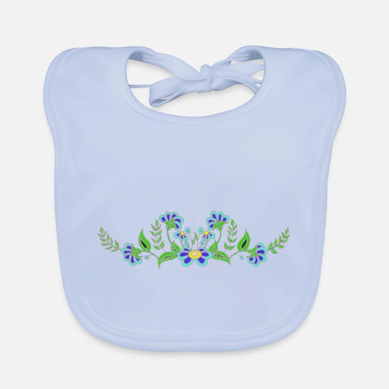 fleur bleue Bavoir bio Bébé