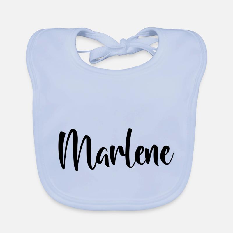 First name Marlene Organic Baby Bibs