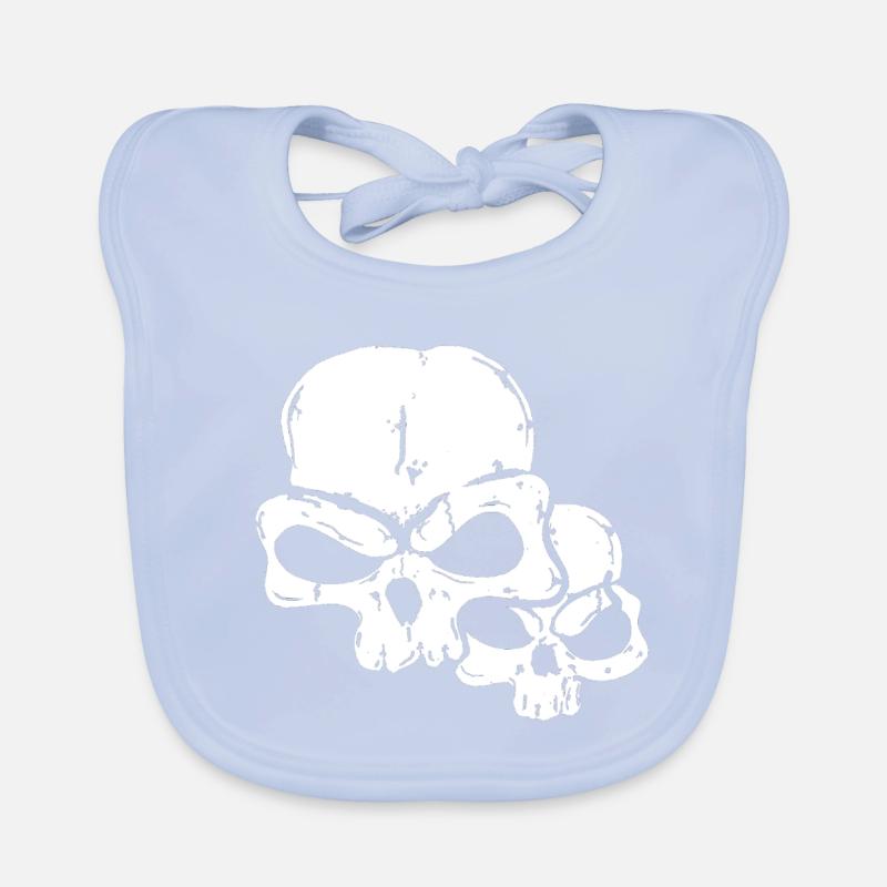 Crâne Schädel Totenkopf Bavoir bio Bébé
