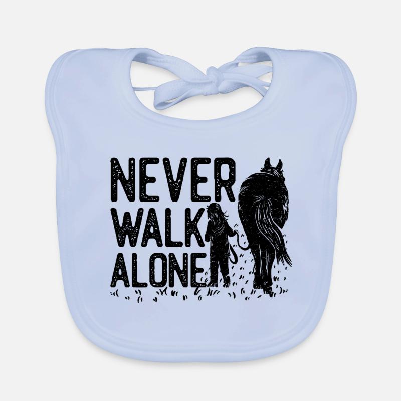 Cheval - Never walk alone Bavoir bio Bébé