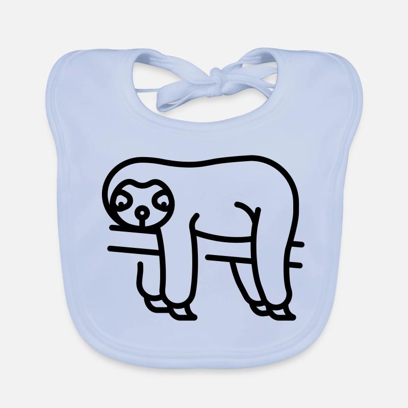 Faultier - Baby Bio-Lätzchen - sky Blue