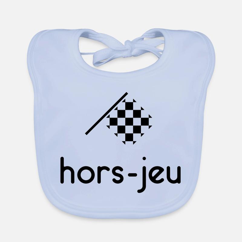 Offside Referee Flag - Customizable - Organic Baby Bibs - sky blue