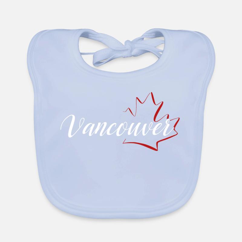 Vancouver Maple Leaf Organic Baby Bibs