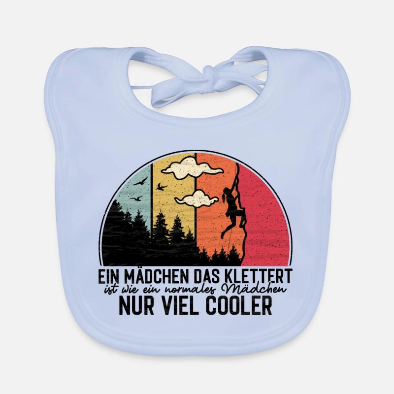 Mädchen die klettern Bergsteigen - Kletterer Baby Bio-Lätzchen