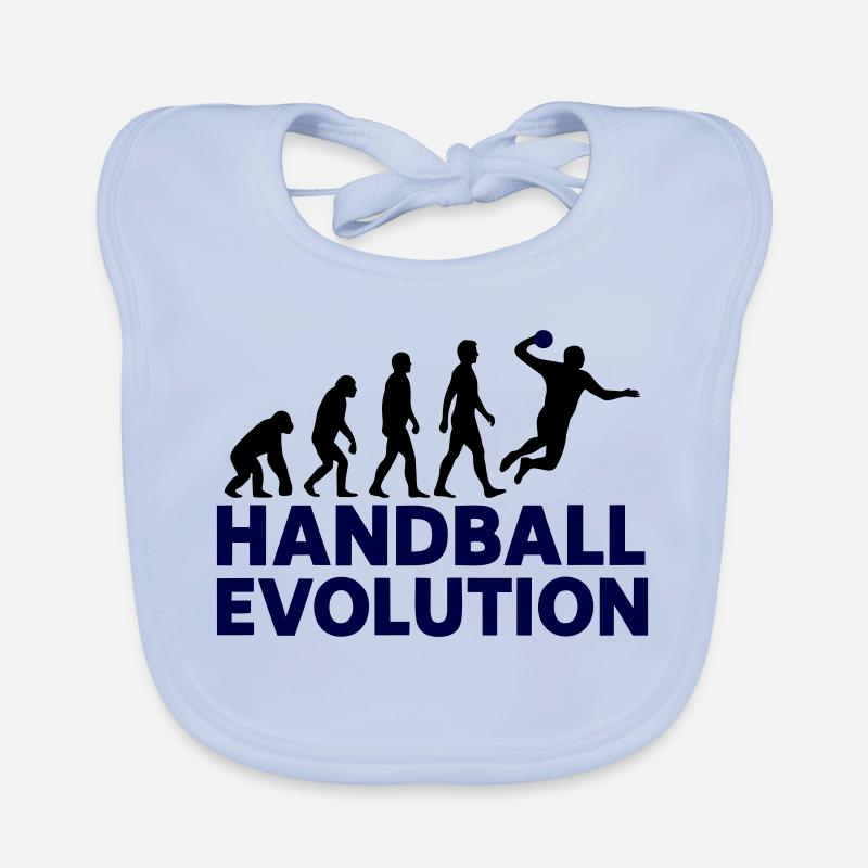 Handball Evolution Sport Motiv Baby Bio-Lätzchen