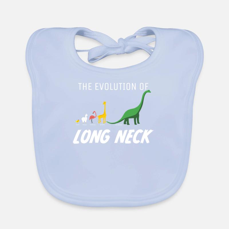 Flamant de dinosaure girafe Evolution long cou Bavoir bio Bébé