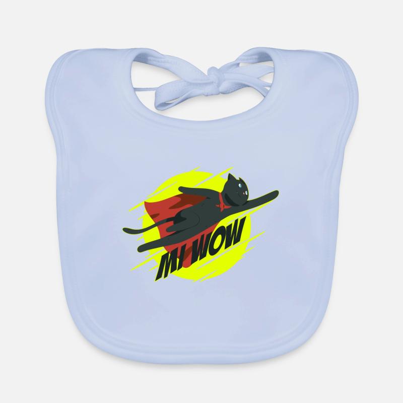 MI WOW super-héros chat volant Bavoir bio Bébé