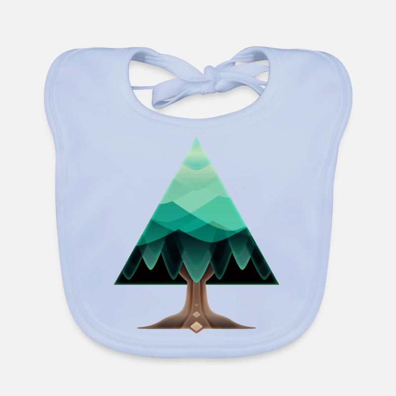 The triangular tree Organic Baby Bibs