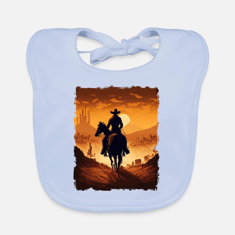 Désert de cowboy de l’Ouest Bavoir bio Bébé