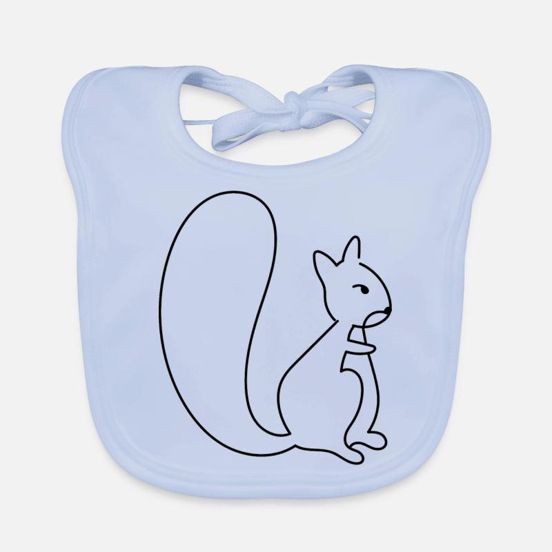 Chipmunk Sketch Waldtier Süßes Eichhörnchen Baby Bio-Lätzchen