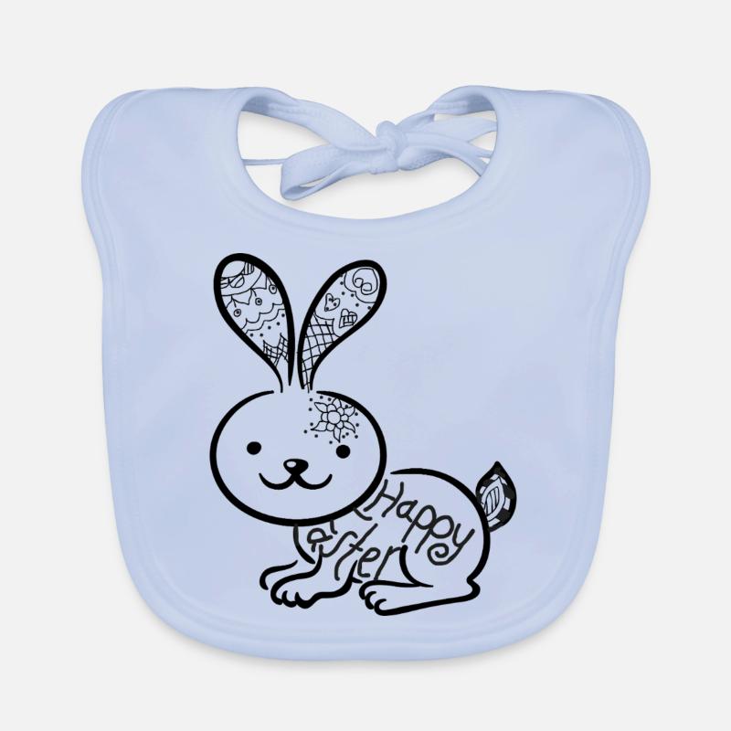 Lapin de Pâques avec mandala Bavoir bio Bébé