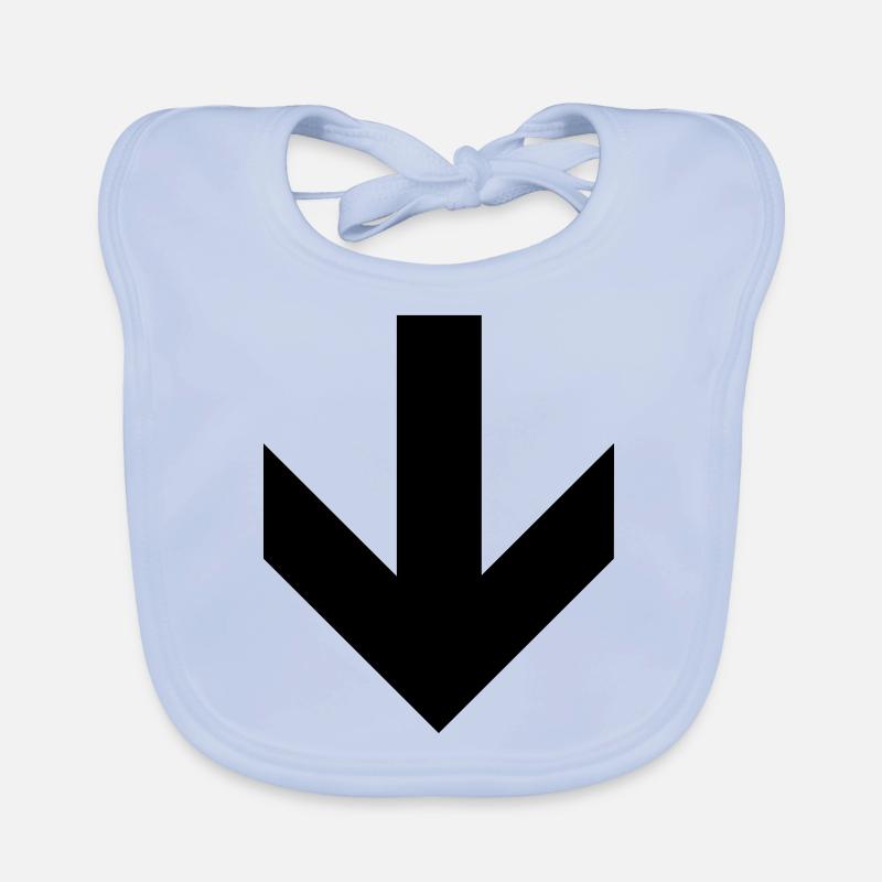 Cette flèche Way Down - Bavoir bio Bébé - bleu ciel