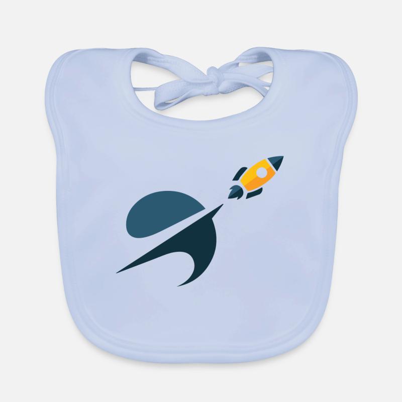 Rocket in space Organic Baby Bibs