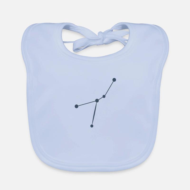 cancer - Bavoir bio Bébé - bleu ciel