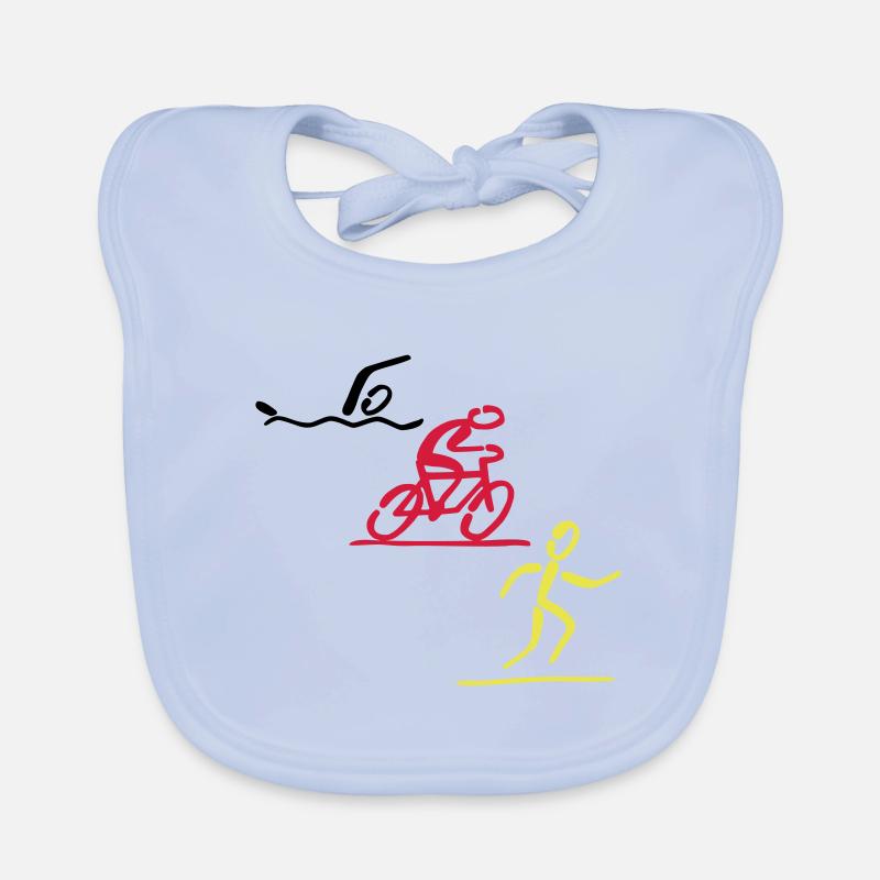 Triathlon - Baby Bio-Lätzchen - sky Blue