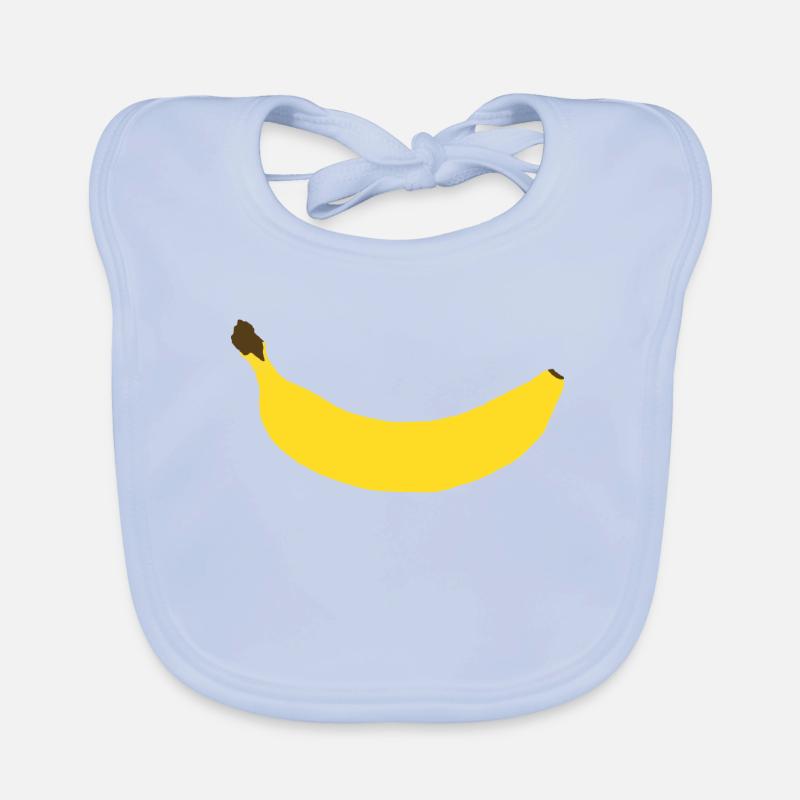 Banane - Bavoir bio Bébé - bleu ciel