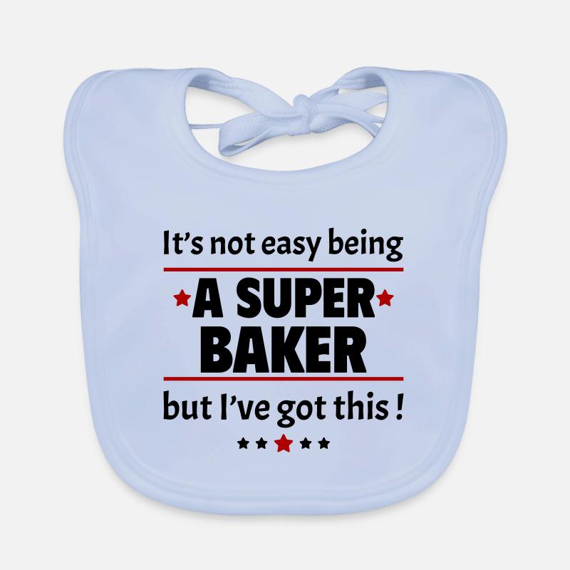 Not easy to be a super baker Organic Baby Bibs