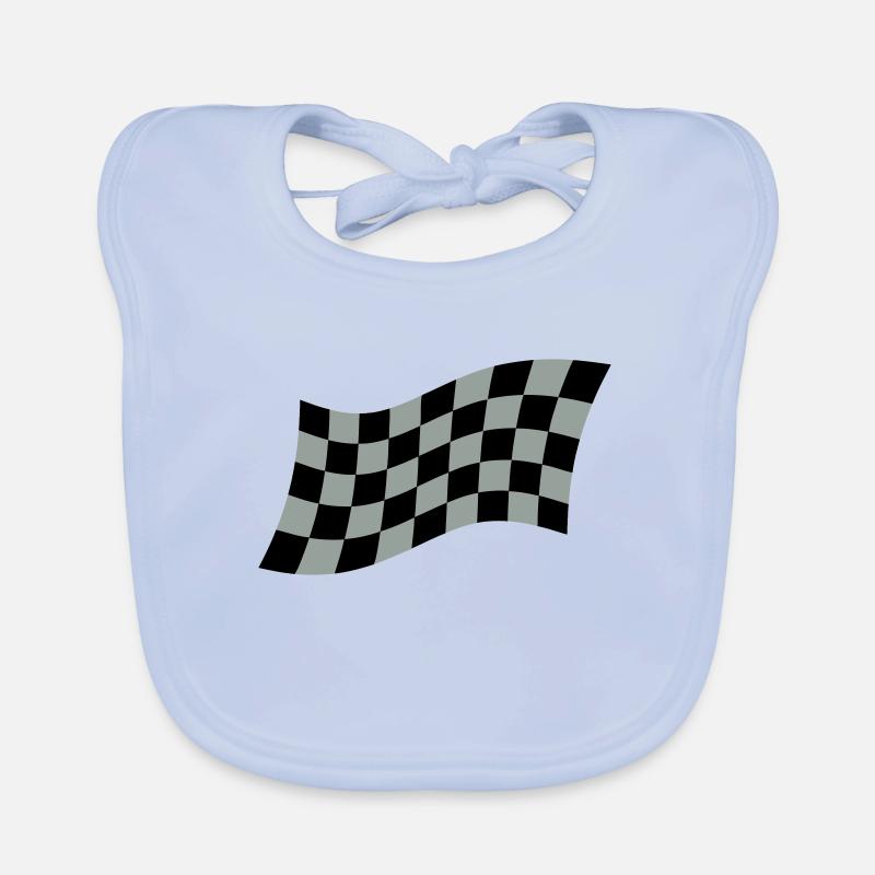 Racing Flag Organic Baby Bibs