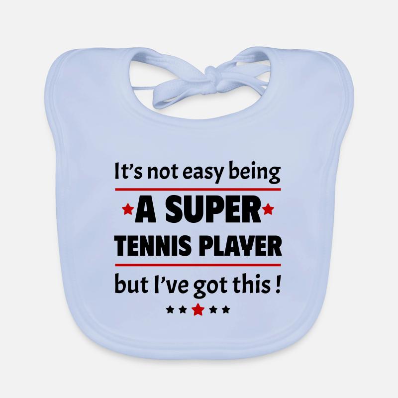 Es ist nicht einfach, ein super Tennisspieler Baby Bio-Lätzchen