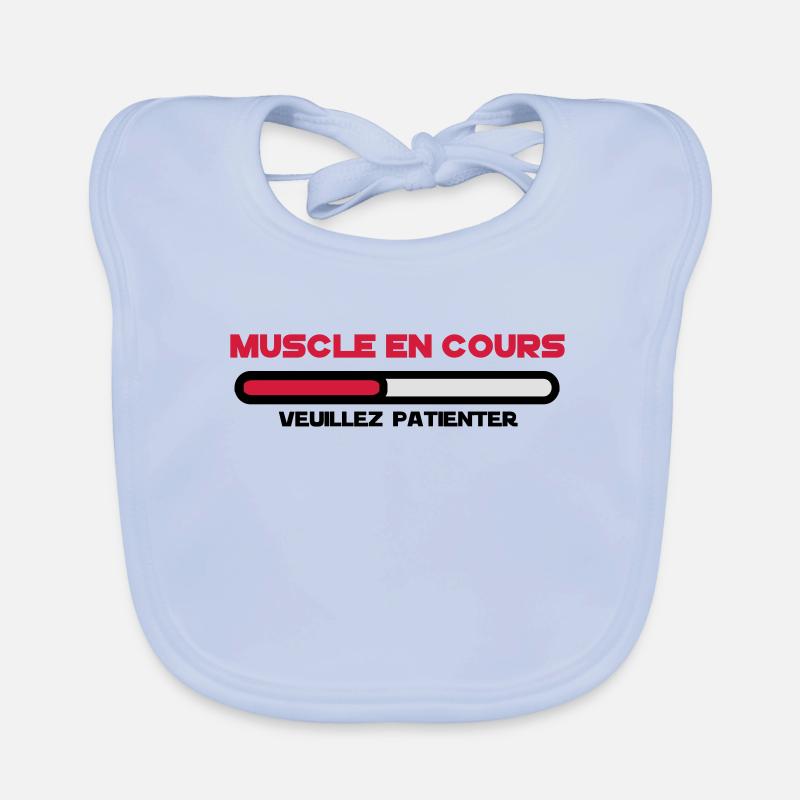 muscle en cours 2 Bavoir bio Bébé