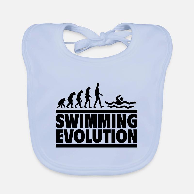 Schwimmen Evolution,Perfekt für Schwimmfans Baby Bio-Lätzchen