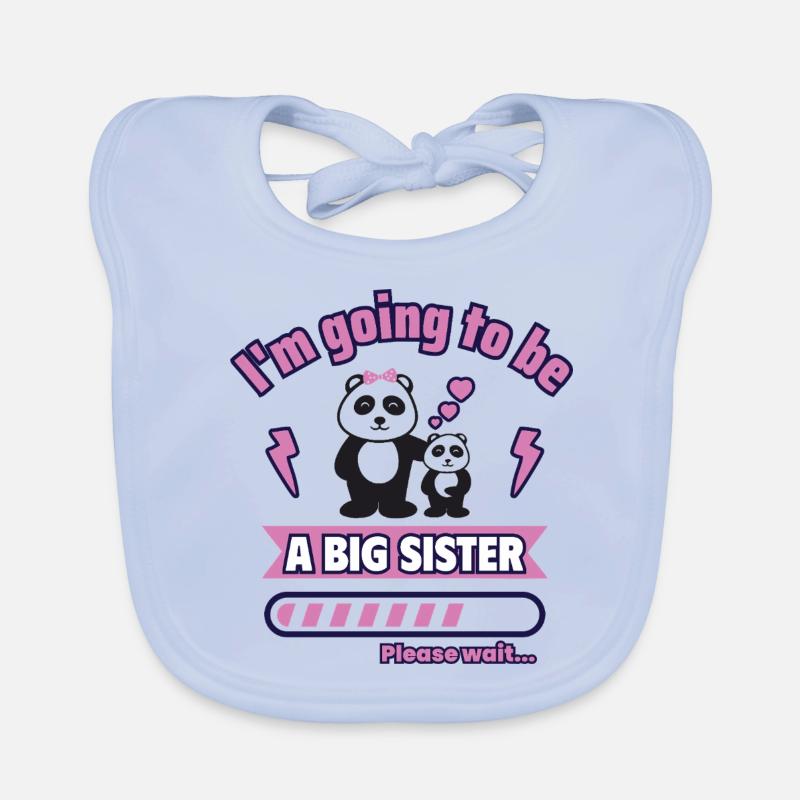 Schwangerschaftsankündigung: Große Schwester Baby Bio-Lätzchen