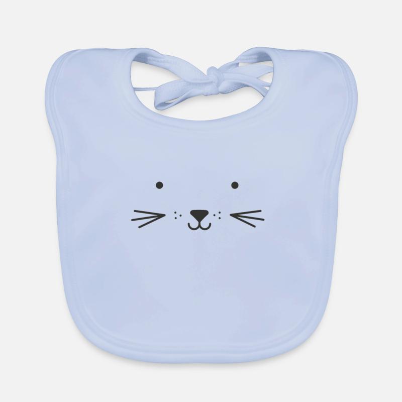 Süßes Katzengesicht Baby Bio-Lätzchen