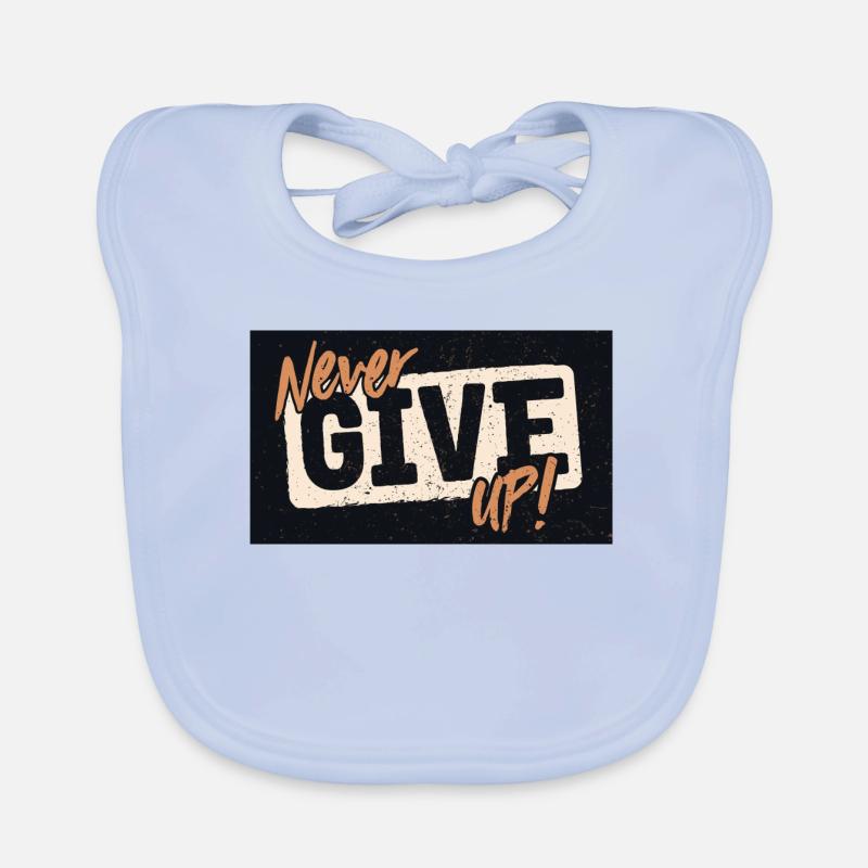 NEVER GIVE UP! Baby Bio-Lätzchen