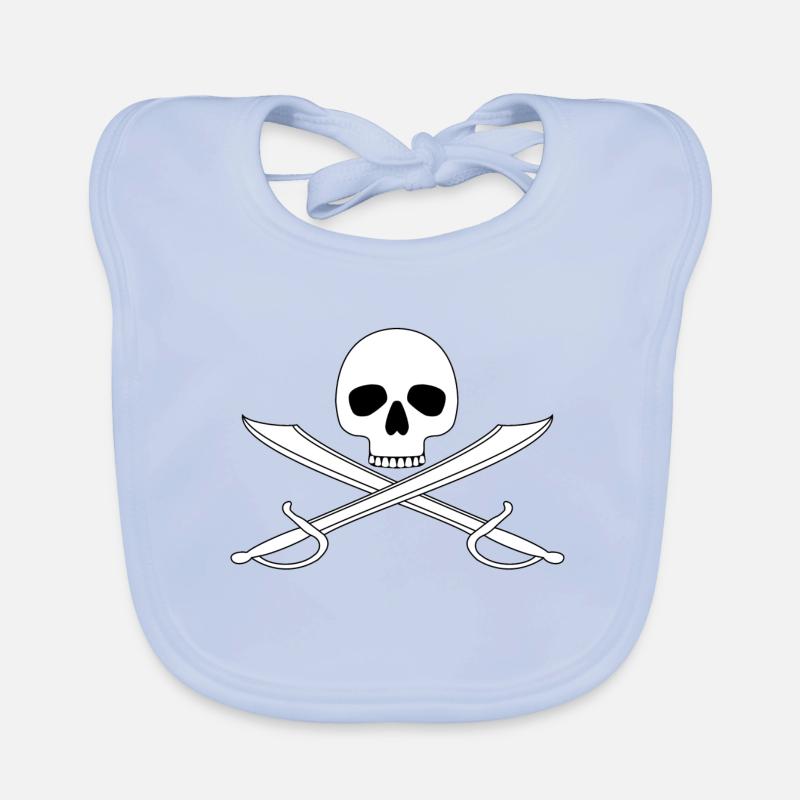Drapeau pirate Jolly Roger Bavoir bio Bébé