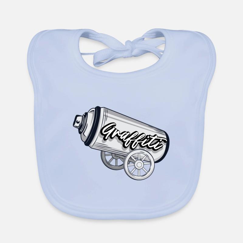 Graffiti spray can Organic Baby Bibs