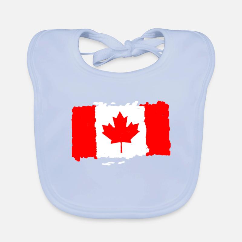 Canada flag Organic Baby Bibs