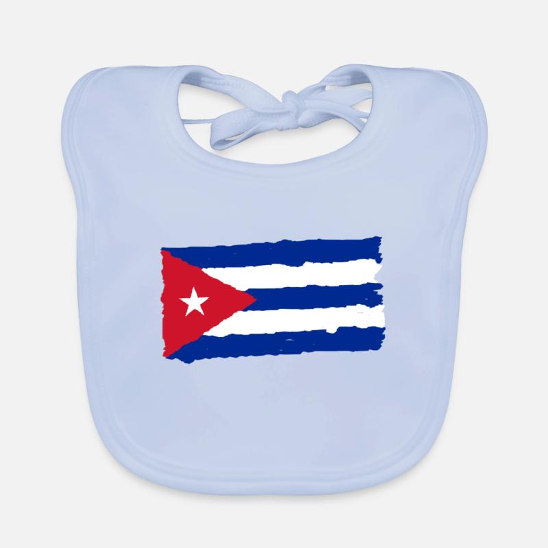 Drapeau de cuba Bavoir bio Bébé