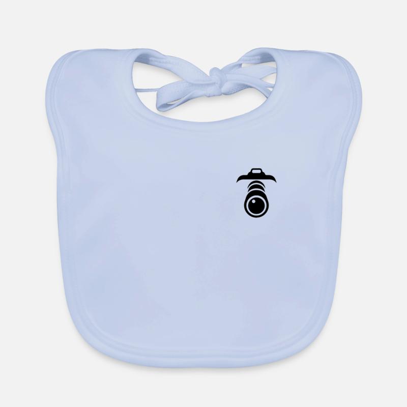Camera breast pocket Organic Baby Bibs