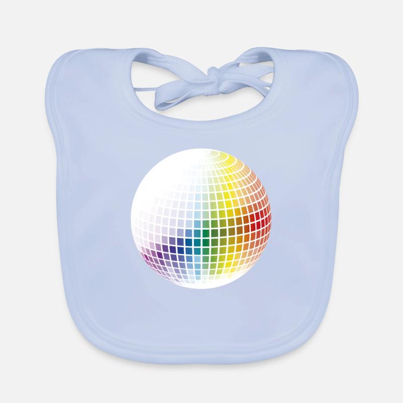 Regenbogen-Disco-Kugel Baby Bio-Lätzchen