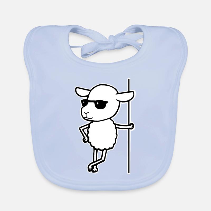 Schaf mit Sonnebrille Cooler Schafbock Baby Bio-Lätzchen