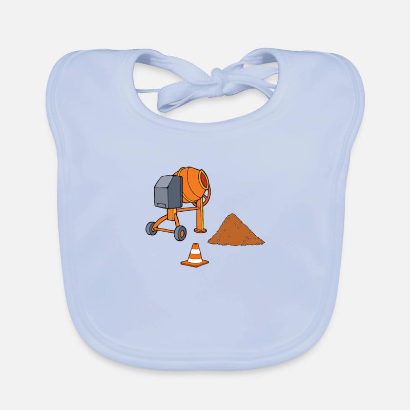 Construction site children Organic Baby Bibs