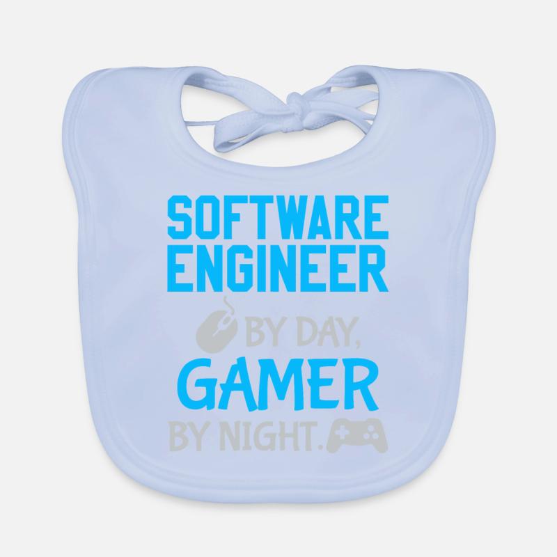 Gamer Software Engineer Organic Baby Bibs