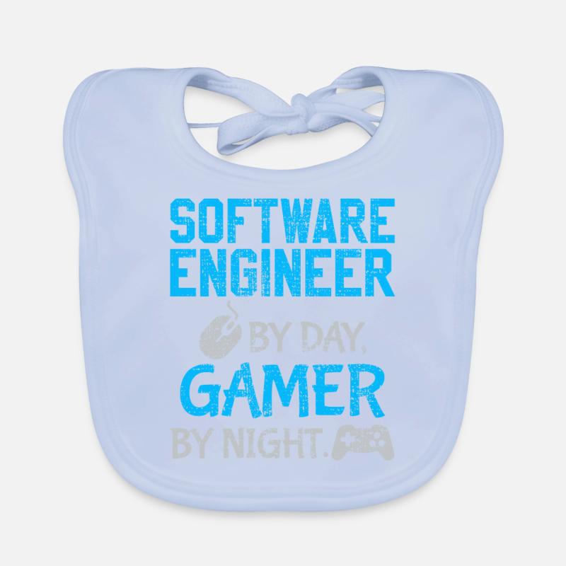 Software Ingenieur - Baby Bio-Lätzchen - sky Blue