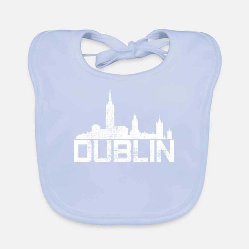 Skyline de Dublin Vintage Bavoir bio Bébé