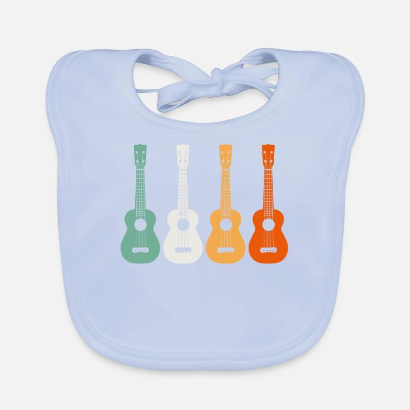 UKULELE SHIRT Baby Bio-Lätzchen
