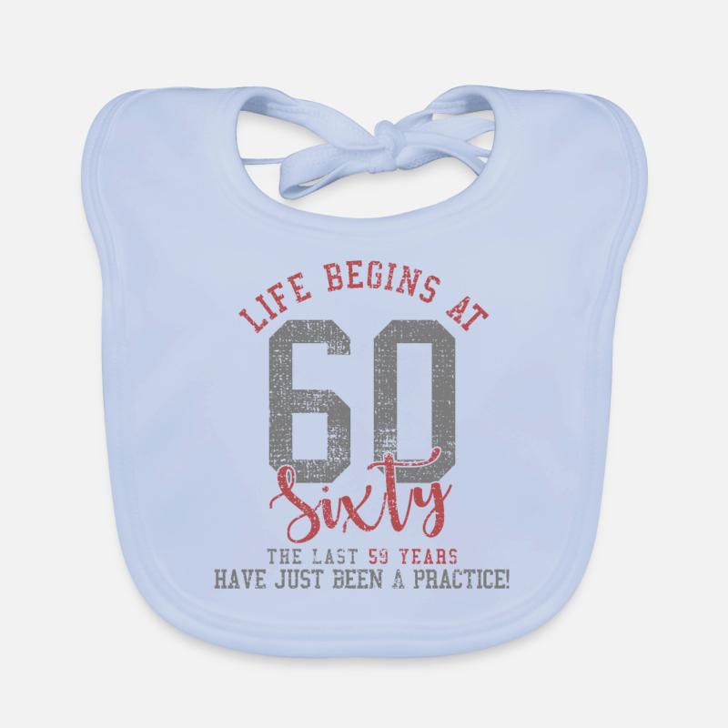 60th birthday Organic Baby Bibs