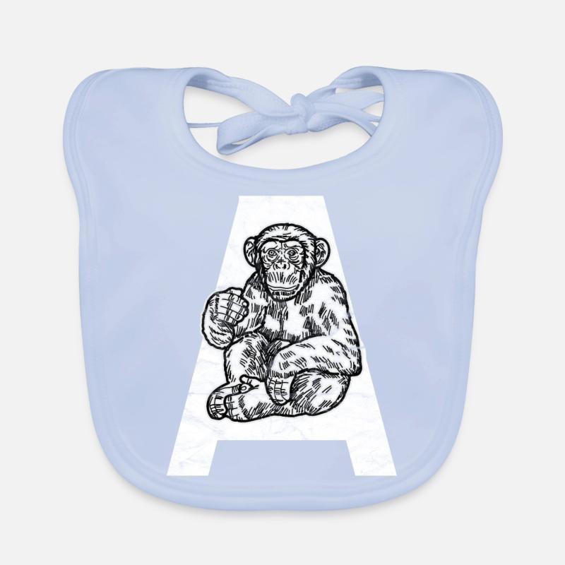 Chimpanzé de primate singe Bavoir bio Bébé