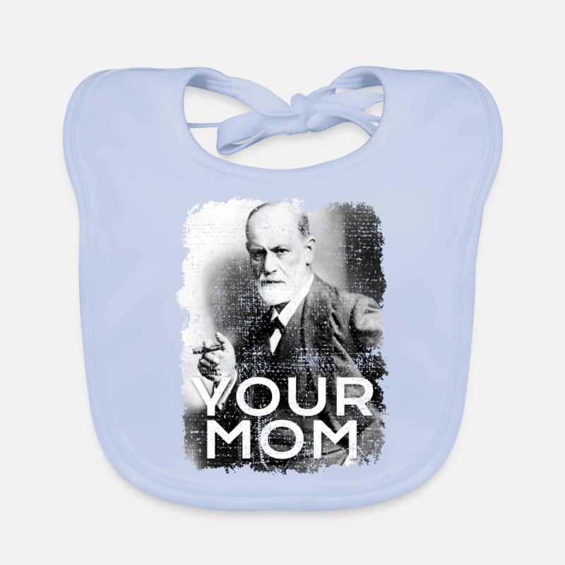 Sigmund Freud Deine Mutter - Baby Bio-Lätzchen - sky Blue