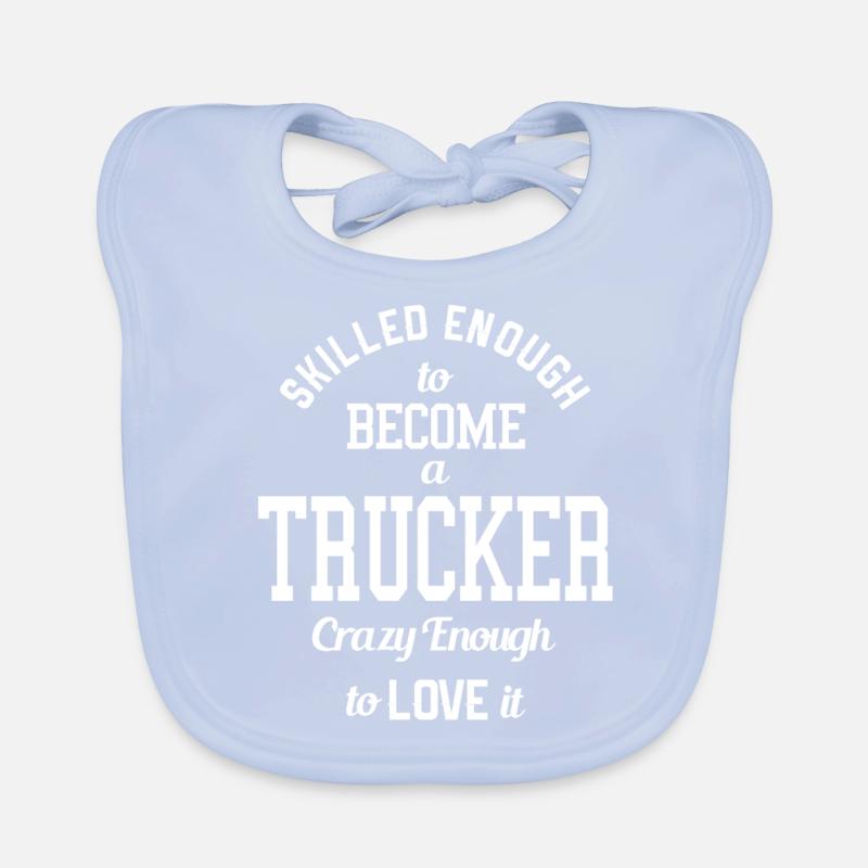 chauffeur de camion - Bavoir bio Bébé - bleu ciel