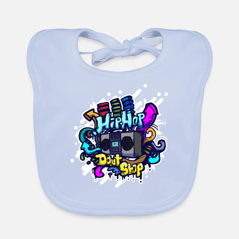 Hip Hop classique graffiti ghettoblaster Bavoir bio Bébé