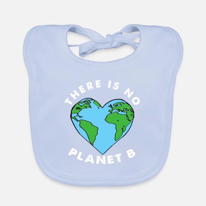 Planet B Spruch Wissenschaft Geschenk Geschenkidee - Baby Bio-Lätzchen - sky Blue