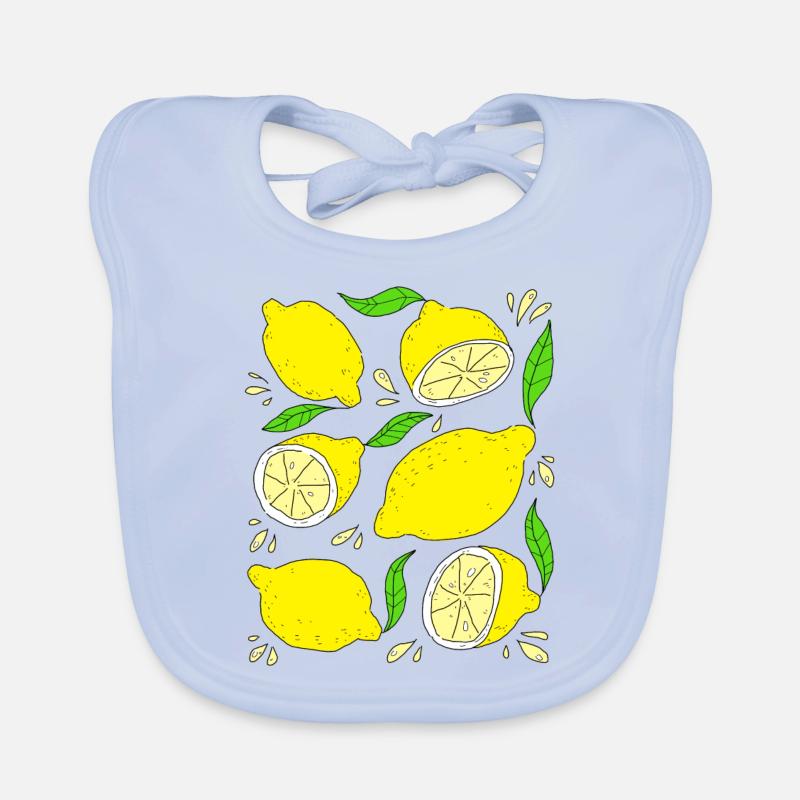 Sparkling sour lemons Organic Baby Bibs