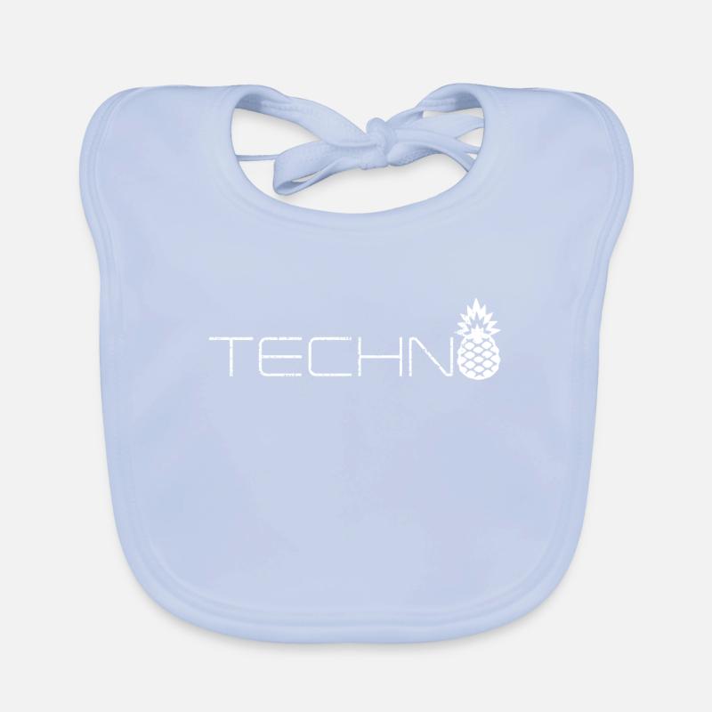 Techno pineapple Organic Baby Bibs
