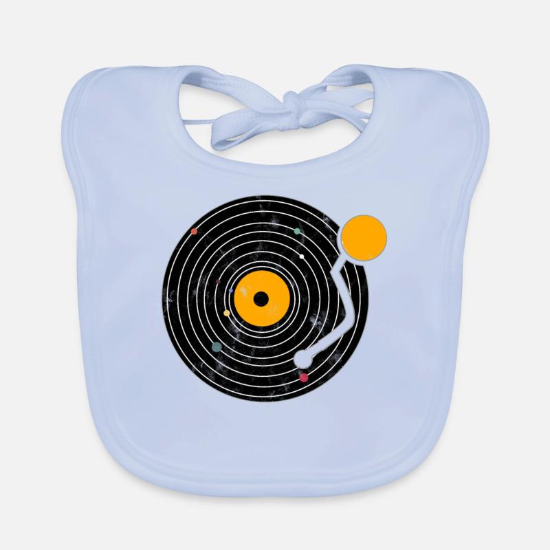 Vinyl record turntables Organic Baby Bibs